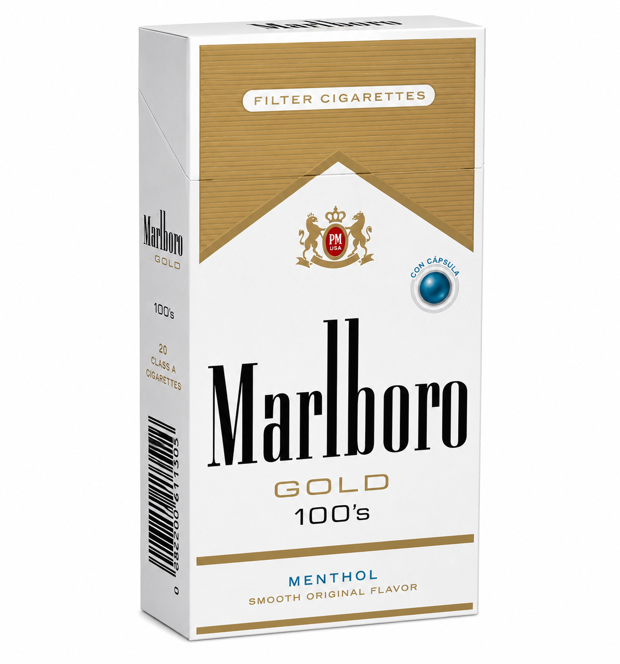 Marlboro Gold 100"s Con Capsula Menthol